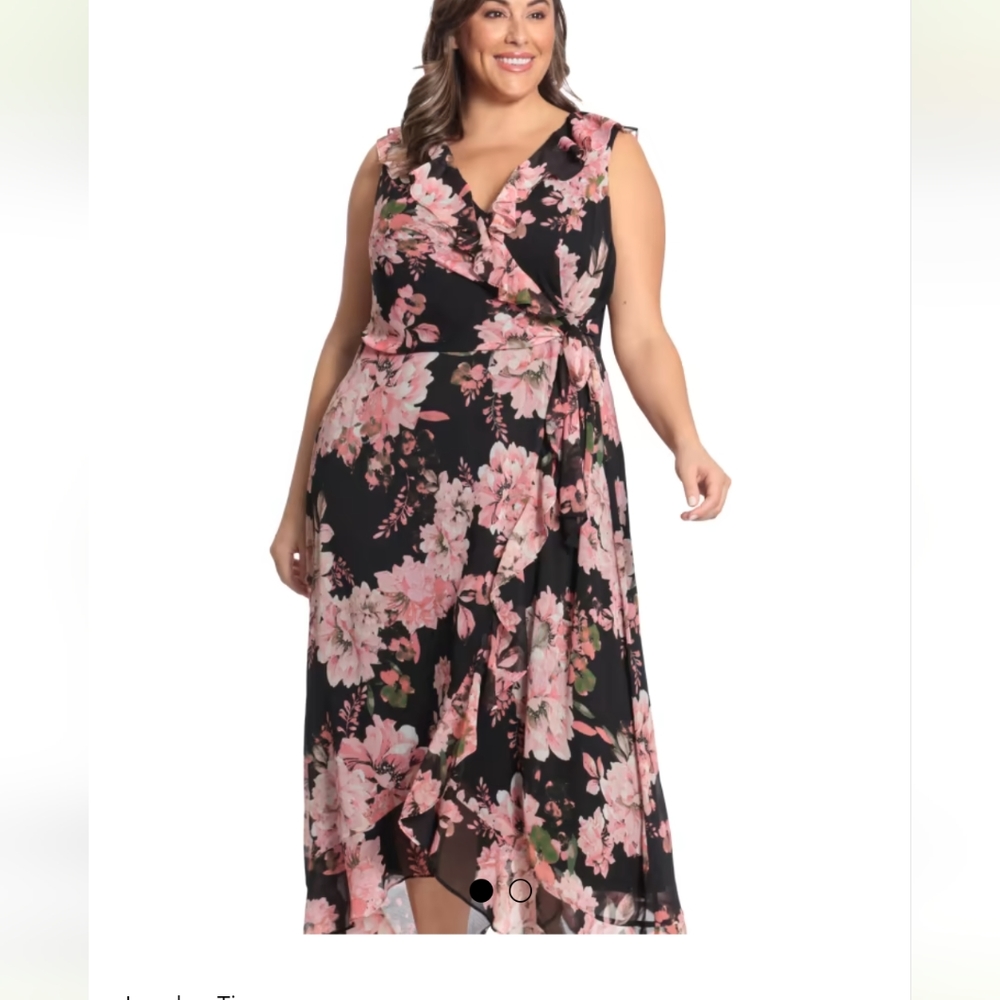 London Times plus chiffon dress